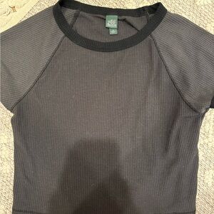 Wild Fable Black Ribbed Cap Sleeve T-Shirt 🖤